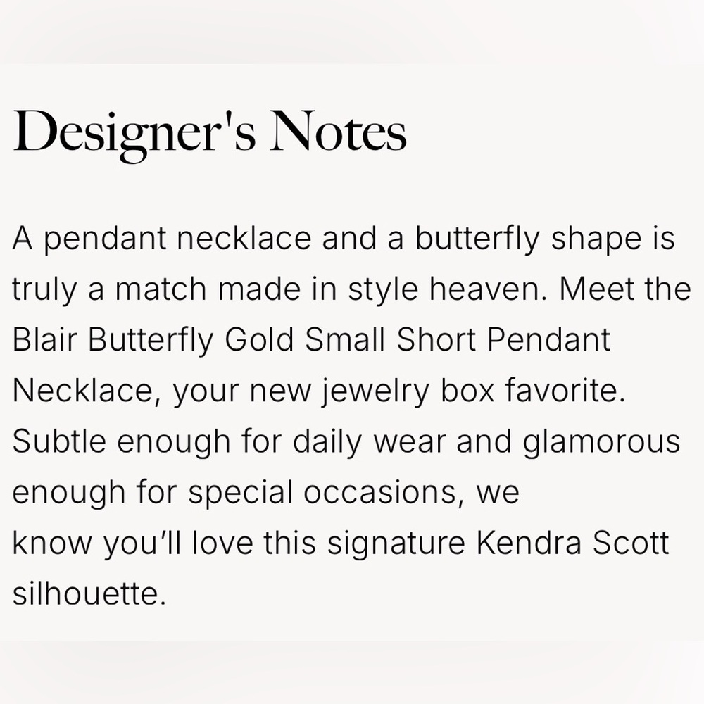 Kendra Scott, Butterfly Necklace, with Kendra’s Yellow, Gift Box & Pouch, NWT! - Picture 15 of 15